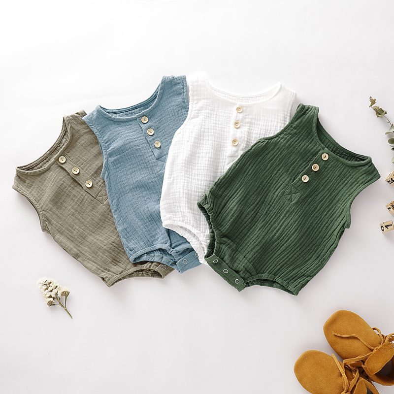 Summer Infant Baby Romper Sleeveless Jumpsuit