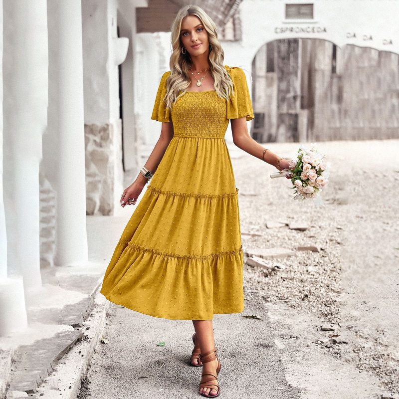 Waist Slimming Elegant Dress Station Spring Summer Bohemian Women