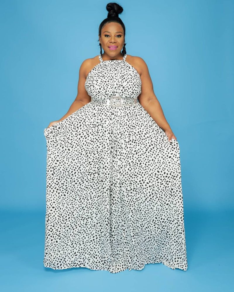 Plus Size Summer Popular Leopard Print Halter Backless  Dress