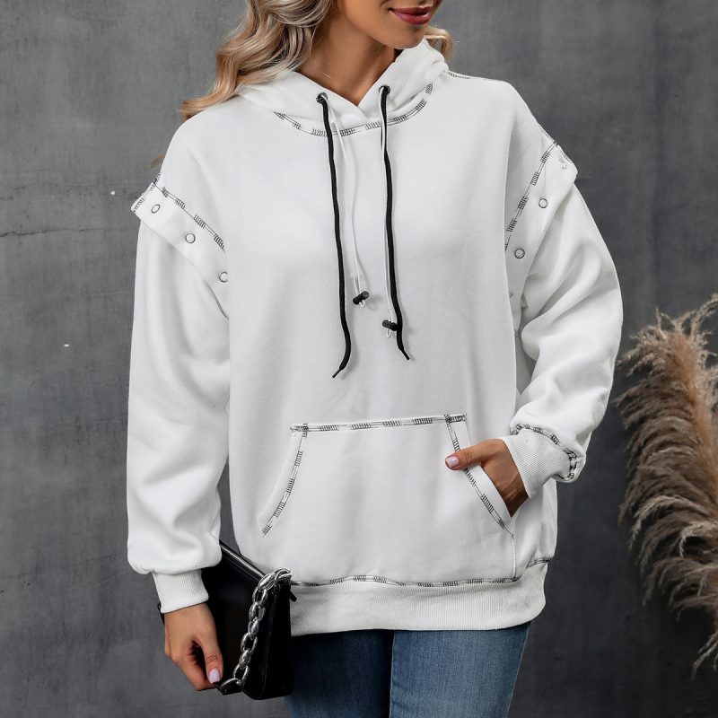 Hooded Raglan Sleeve Sweatshirt