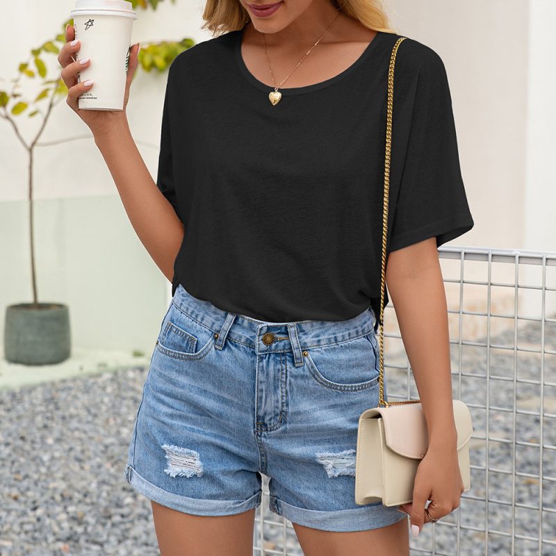 Lace Cutout Short Sleeve T-Shirt for Women