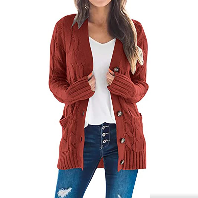 Twist Button Casual Cardigan Coat