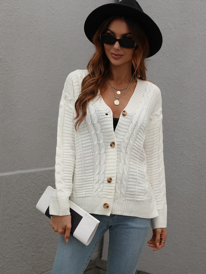 Button Loose Knitted Cardigan