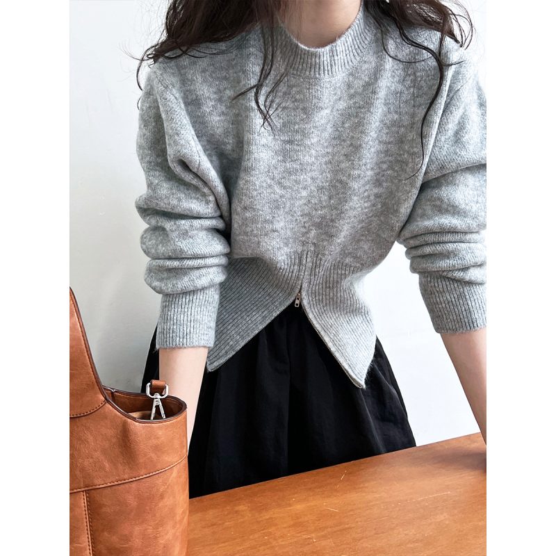 Autumn Short Zip Sweater | Western High Sense Design