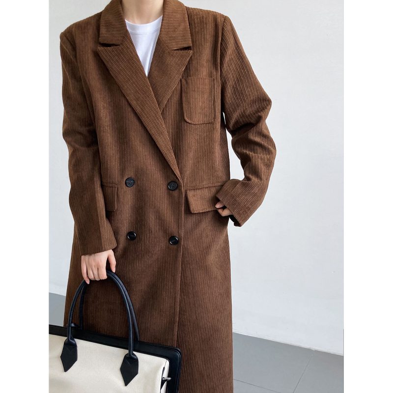 Corduroy Blazer Woolen Coat"