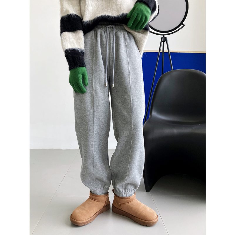 Thick Fleece-Lined Casual Sweatpants | Winter Sports