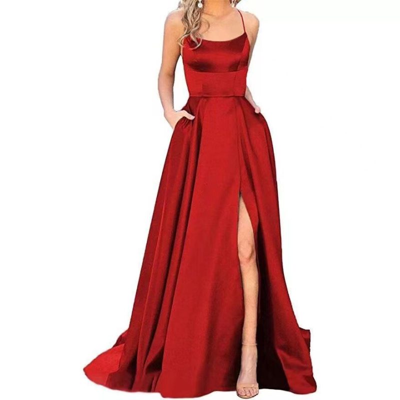 Long Maxi Bridesmaid Dress - Solid Color