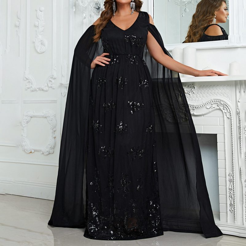 Plus Size Off-Shoulder Maxi Dress