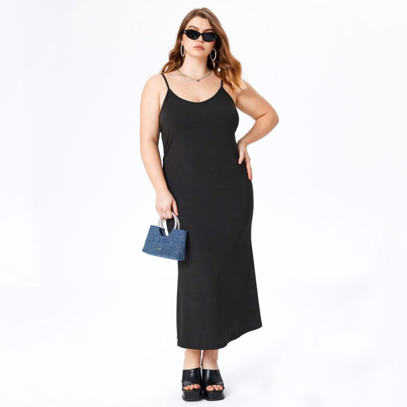 Bottoming Sleeveless Sheath Vest Dress