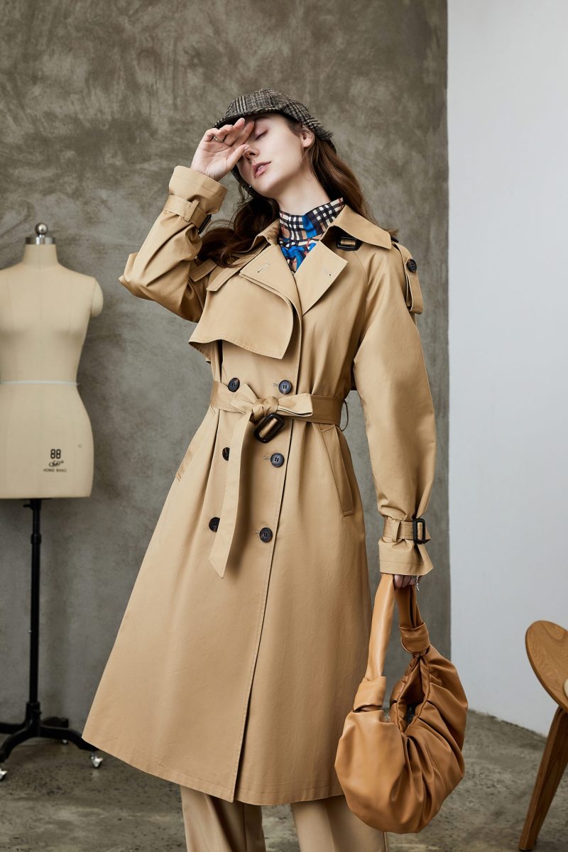 Korean Overknee Waist-Control Trench Coat