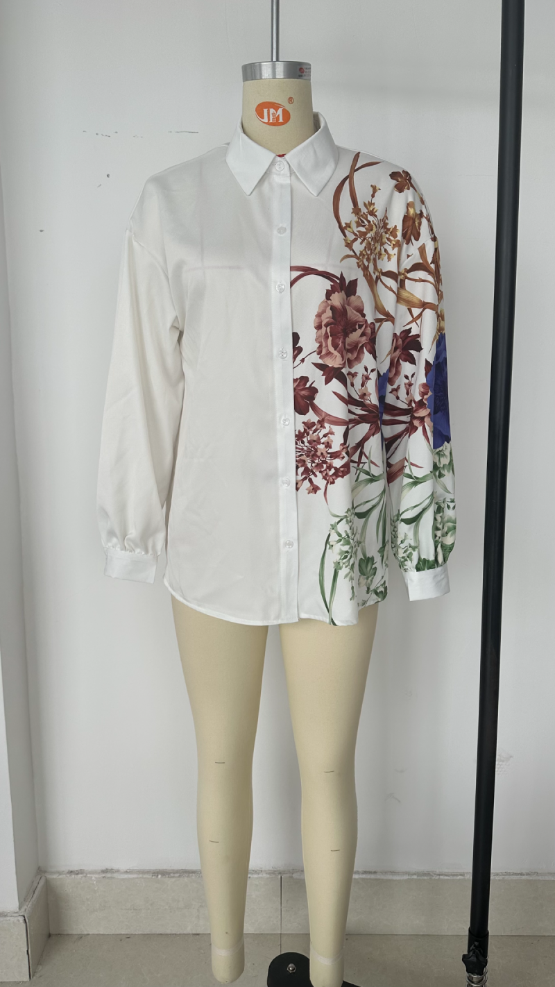 Vintage White Casual Shirt: Niche Chic Top for Stylish Women