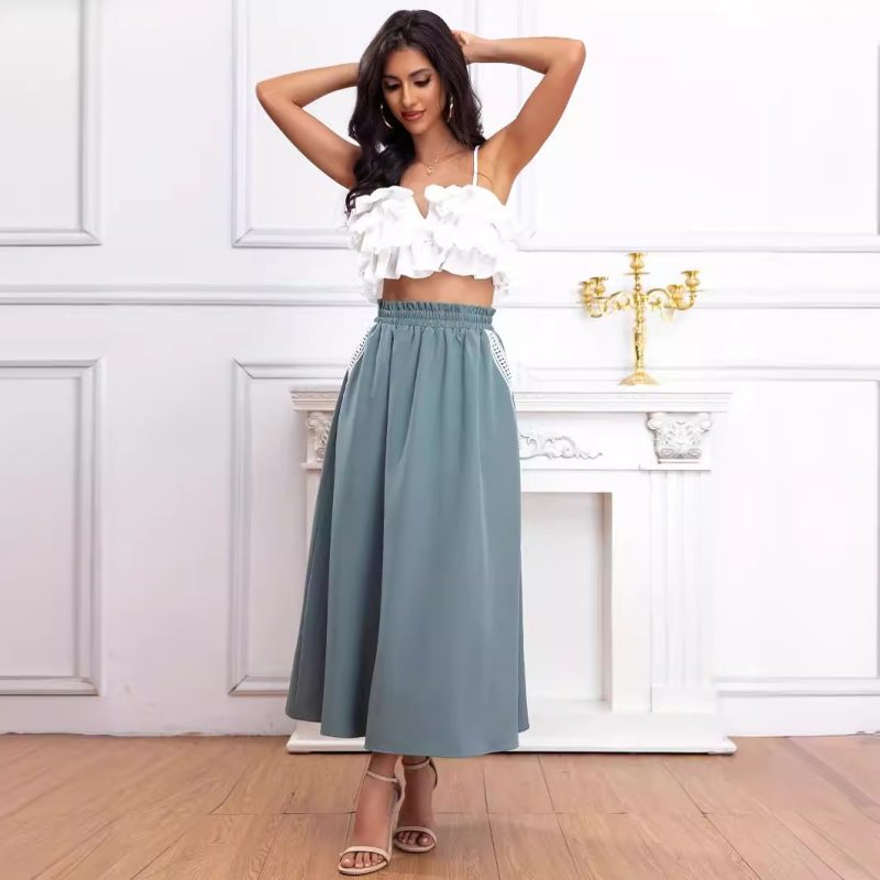 Plain Artistic Fresh Skirt