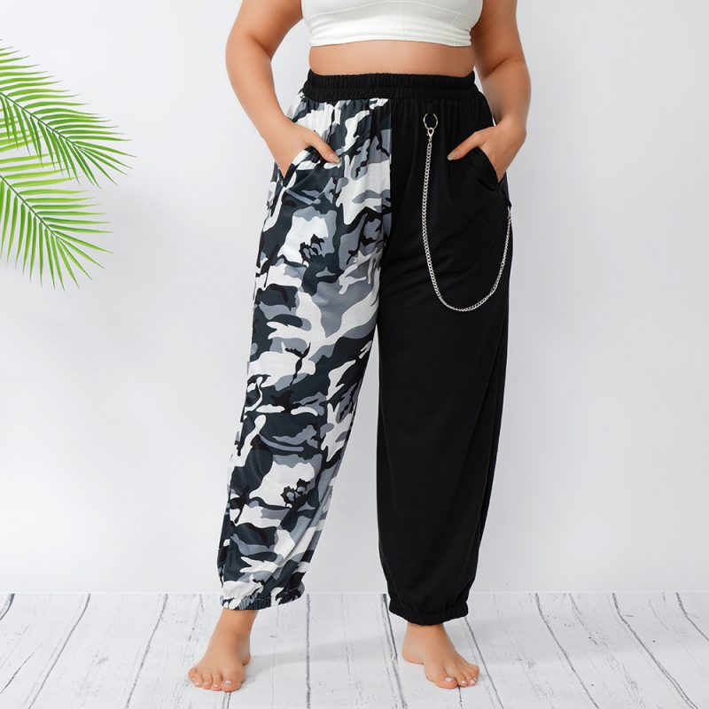 Plus Size Ankle-Tied Harem Pants