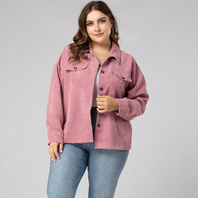 Plus Size Street Long Sleeve Coat