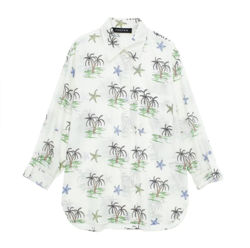 Women's Casual All- Match Printed Shirt