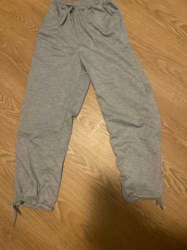 Oversize Gray Joggers Sweatpants Women Korean photo review