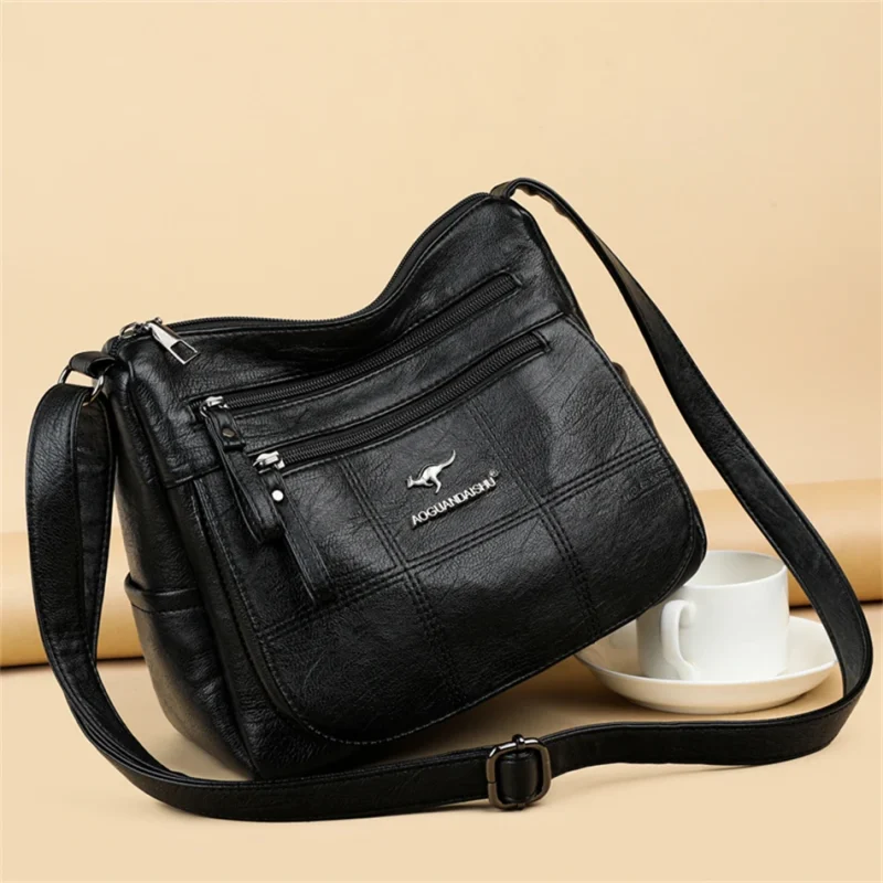 Luxurious Designer Pu Leather Soft Crossbody Bag