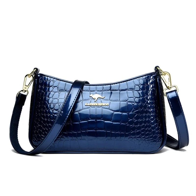 High Quality Patent Vintage Elegant Female Crossbody Messenger Bag