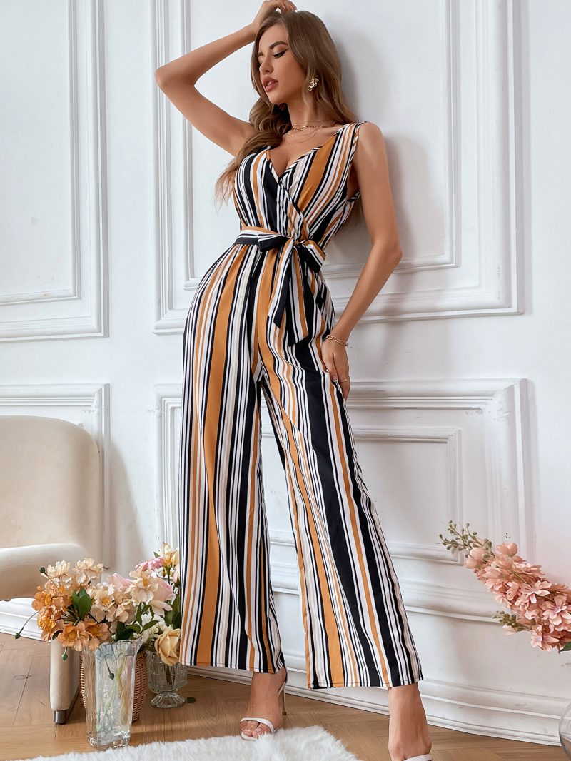 Striped Jumpsuit: Women's Fashion Outfit Ideas