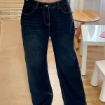 Vintage Women Wide Leg Jeans Harajuku Baggy Denim Trousers Oversized photo review