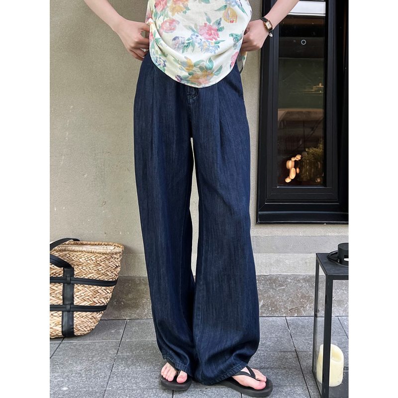 Women's Summer Breathable Cool High Waist Wide Leg Mopping Casual Pants