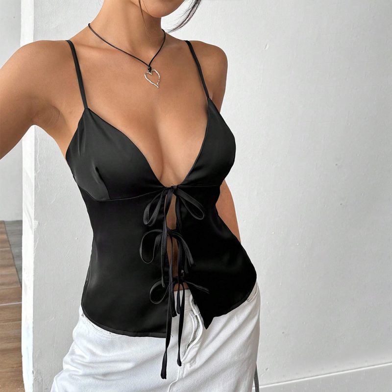 Women's Back Design Camisole Summer Sexy Outerwear Top Women