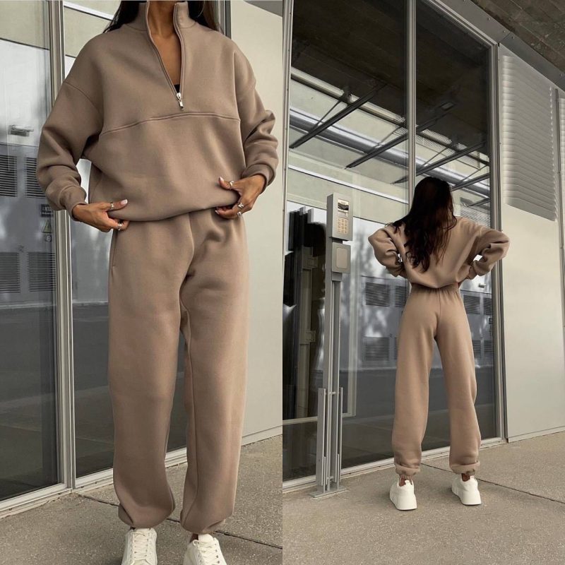 Women's  Loose Sports Casual Sweater Two Piece Set