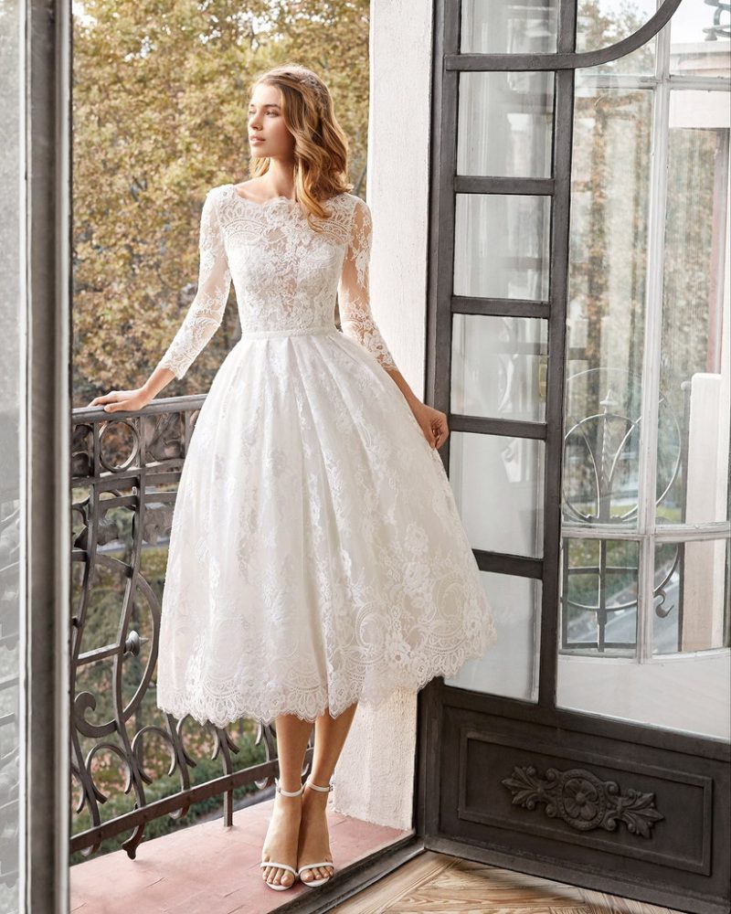 Women's Sleeve Slim Wedding Dress Midi Dress